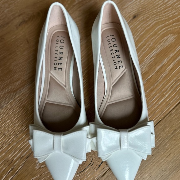 Journee Collection OPHELIA LOW BLOCK BALLET FLATS FAUX LEATHER - Picture 7 of 9